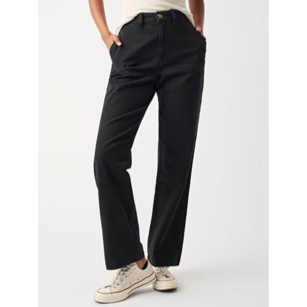 Faherty Black Straight Leg Women's Pants